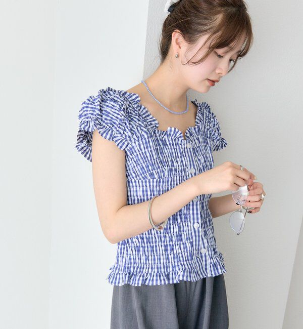  「シャーリングフレンチブラウス」|シャツ・ブラウス|