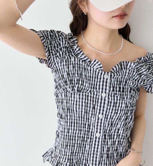  「シャーリングフレンチブラウス」|シャツ・ブラウス|