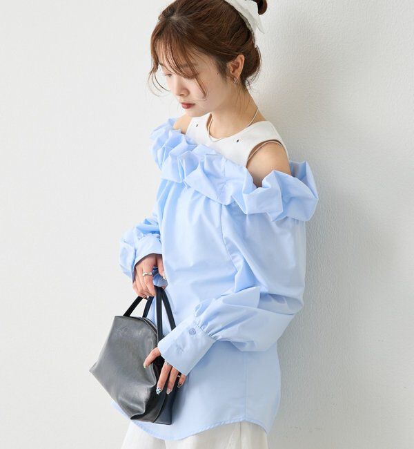  「コットンキャンディブラウス」|シャツ・ブラウス|ブルー