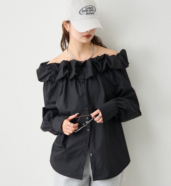  「コットンキャンディブラウス」|シャツ・ブラウス|ブラック