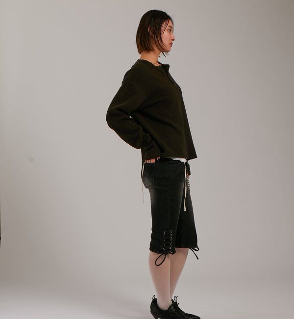  「【UNISEX】Sourcreamワッフルヘンリーネックトップス」|Tシャツ・カットソー|