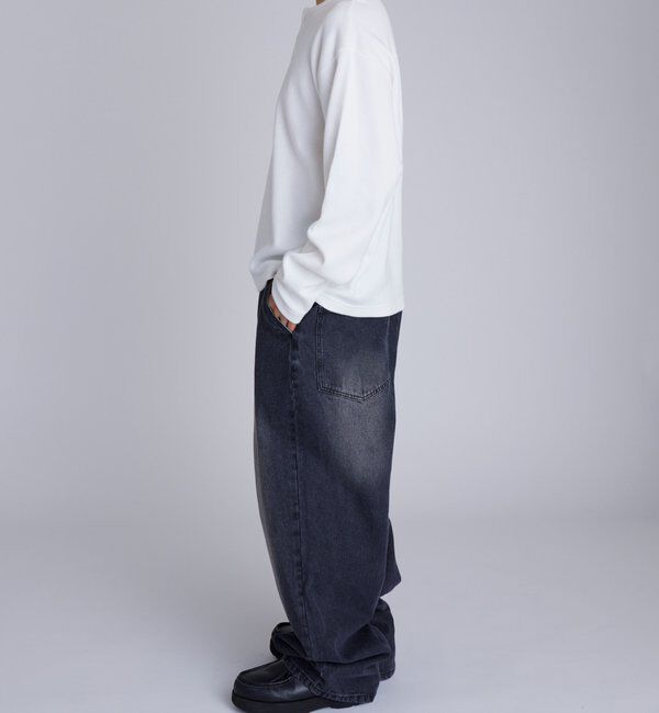  「【UNISEX】Sourcreamワッフルヘンリーネックトップス」|Tシャツ・カットソー|