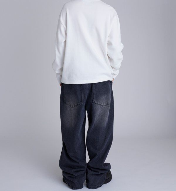  「【UNISEX】Sourcreamワッフルヘンリーネックトップス」|Tシャツ・カットソー|