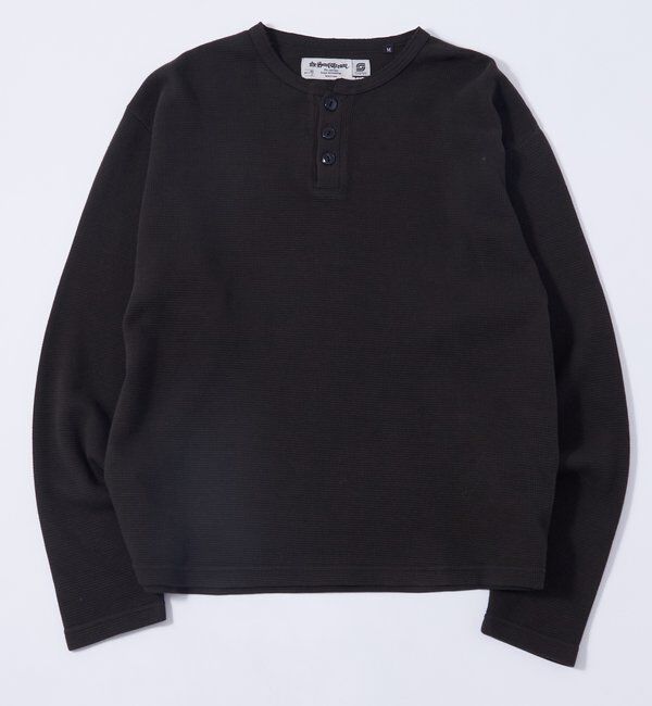  「【UNISEX】Sourcreamワッフルヘンリーネックトップス」|Tシャツ・カットソー|