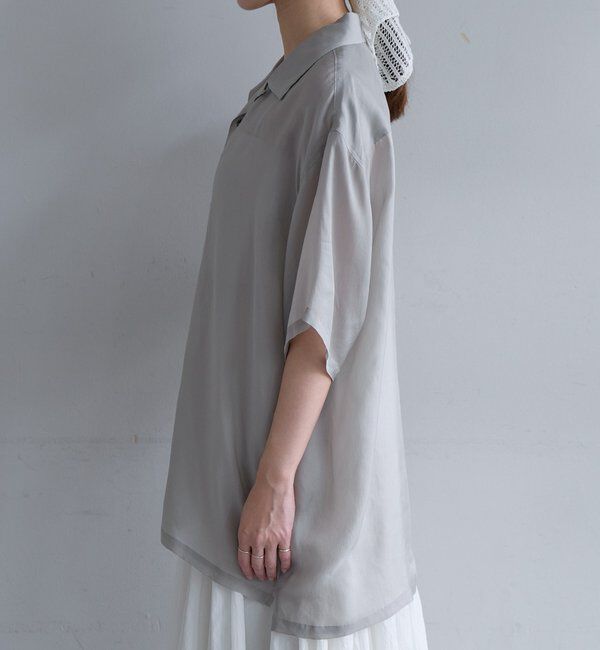  「フィブリルキュプラ半袖シャツ」|シャツ・ブラウス|