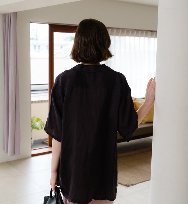  「フィブリルキュプラ半袖シャツ」|シャツ・ブラウス|