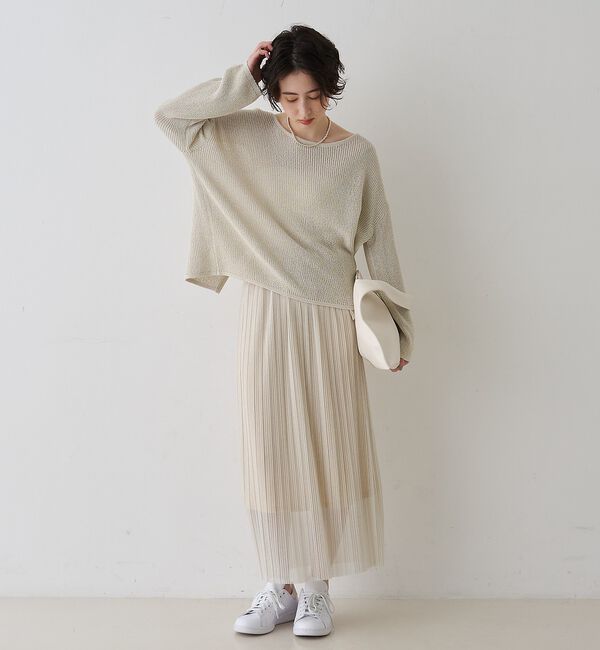 Rouge vif「【一部店舗限定】バックスリット ゆるメッシュニット」|ニット・セーター|