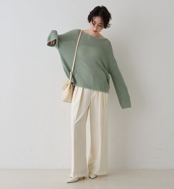 Rouge vif「【一部店舗限定】バックスリット ゆるメッシュニット」|ニット・セーター|