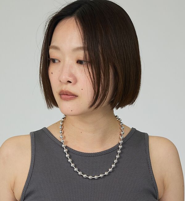 Rouge vif「【PILGRIM/ピルグリム】AIR NL シルバーボールチェーンネックレス」|ネックレス|