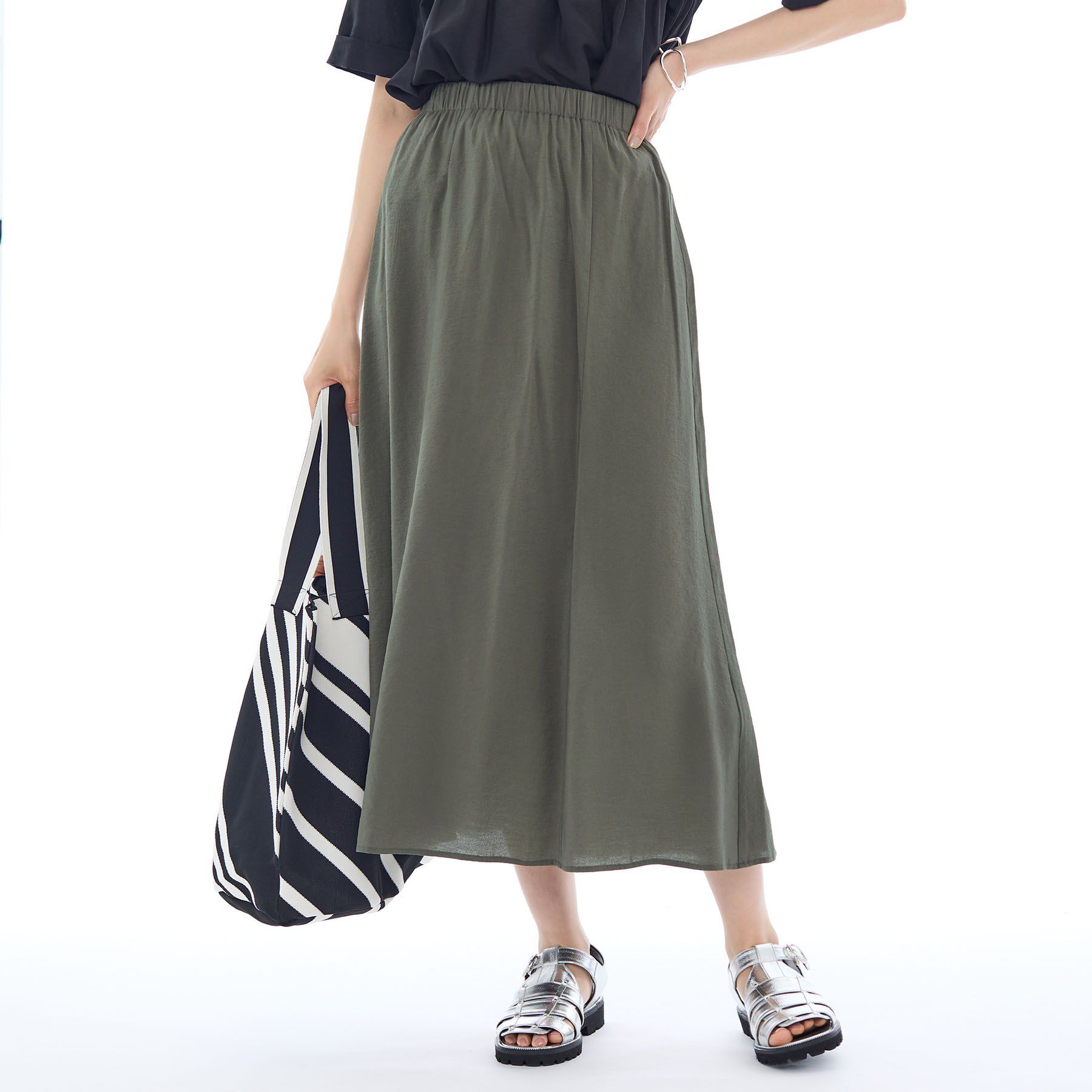 INDIVI「タンブラーフレアスカート」|スカート|スミクロ(018)