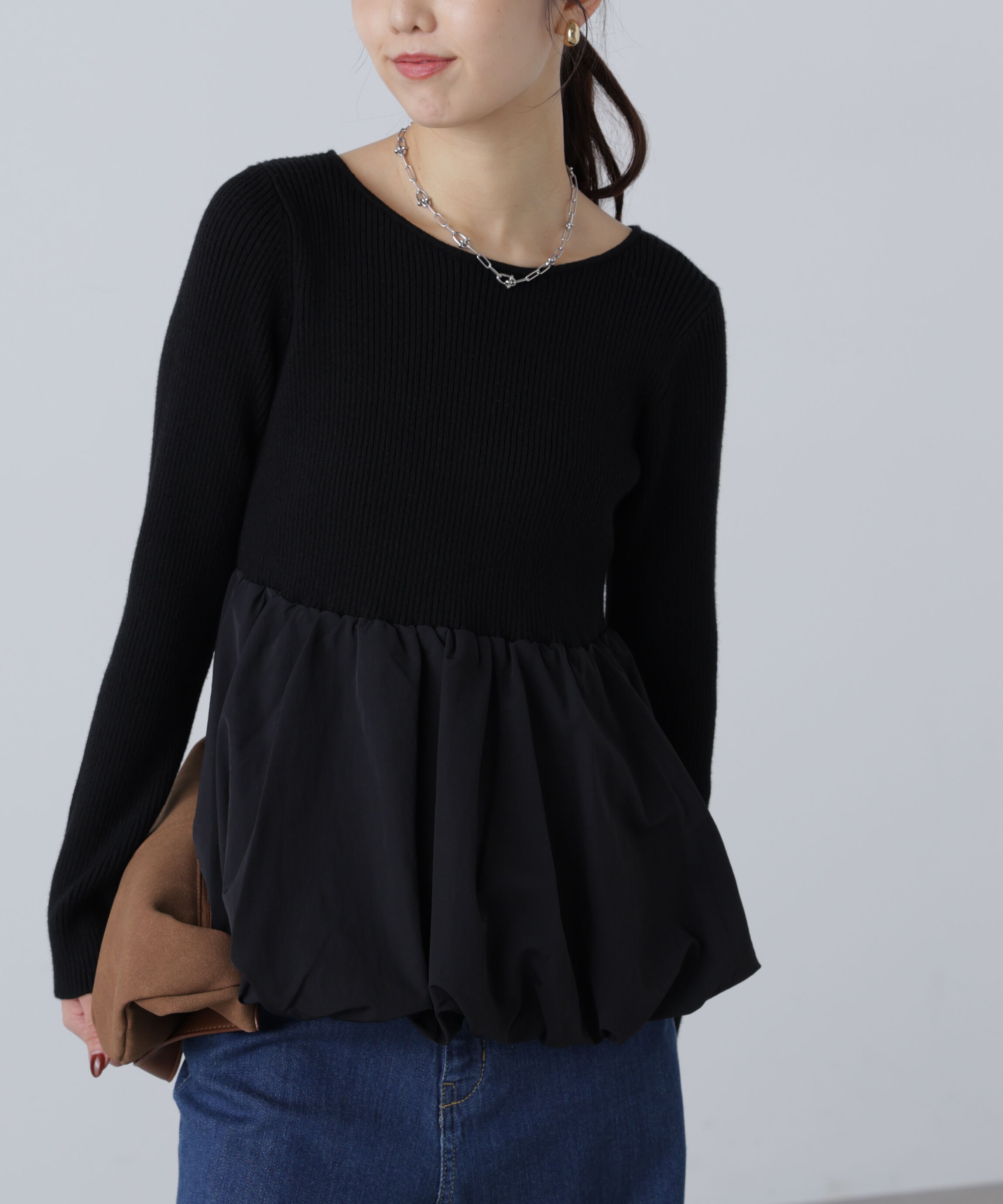  「ペプラムバルーンニット」|ニット・セーター|
