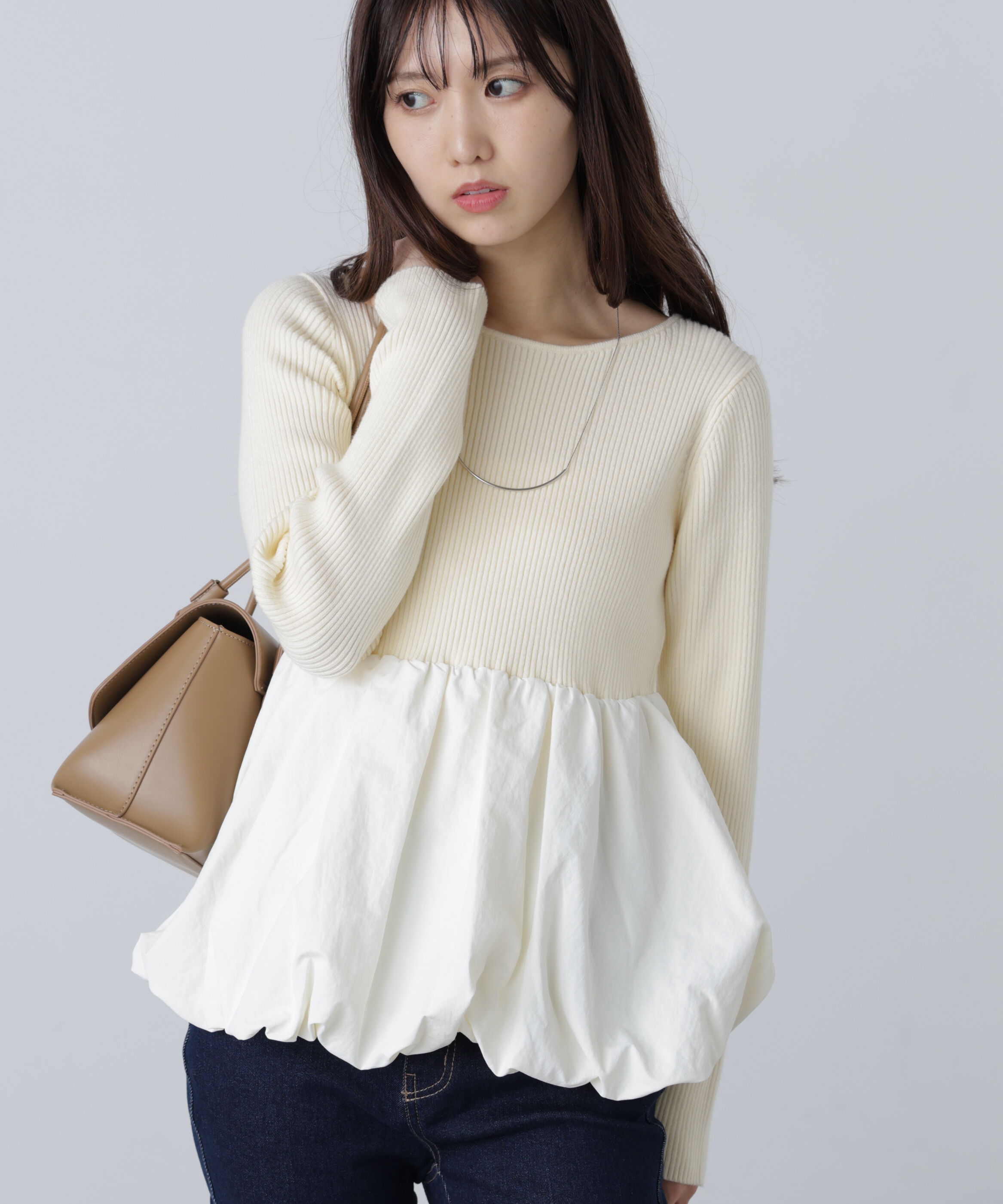  「ペプラムバルーンニット」|ニット・セーター|