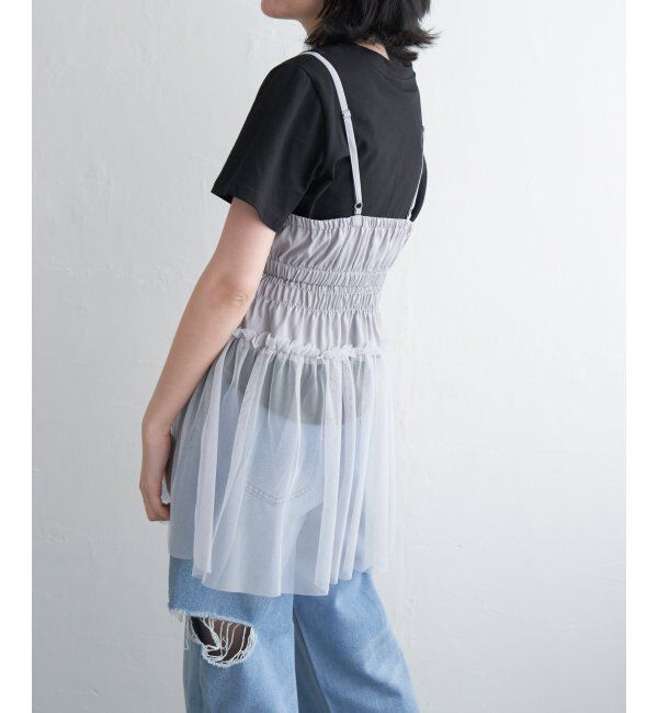 VENCE share style「チュール切替キャミソール」|タンクトップ|