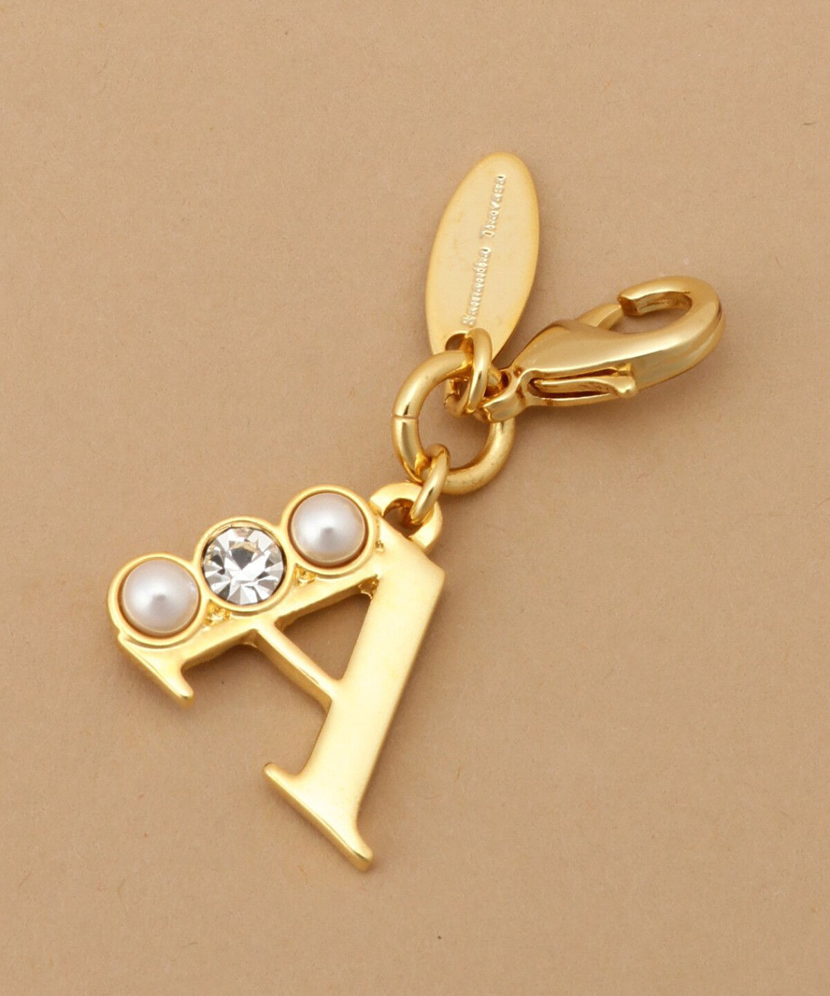 Samantha Thavasa「ビジューイニシャル ファスナーチャーム A」|チャーム・キーホルダー|ゴールド