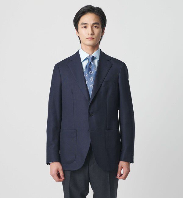 UNITED ARROWS「タスマニアウール メッシュ 3ボタン シングル ジャケット S-MODEL　ヨコストレッチ」|テーラードジャケット|