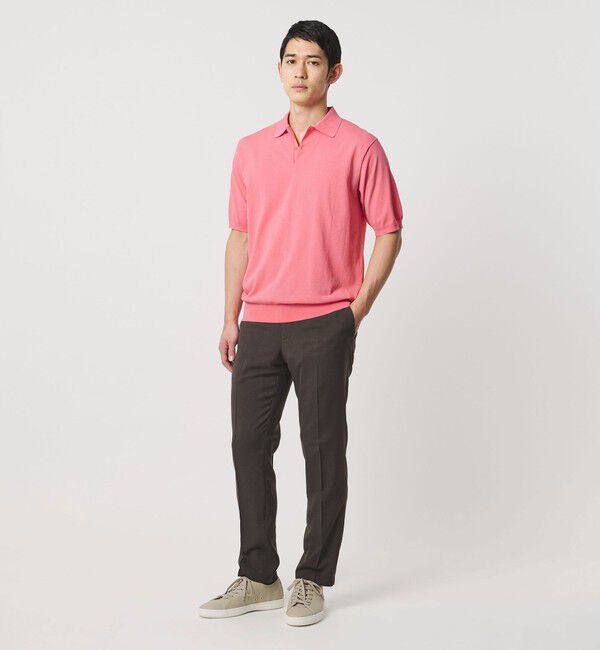 UNITED ARROWS「ショートスリーブ ニットポロシャツ UA COZY ウォッシャブル 抗菌防臭」|ポロシャツ|