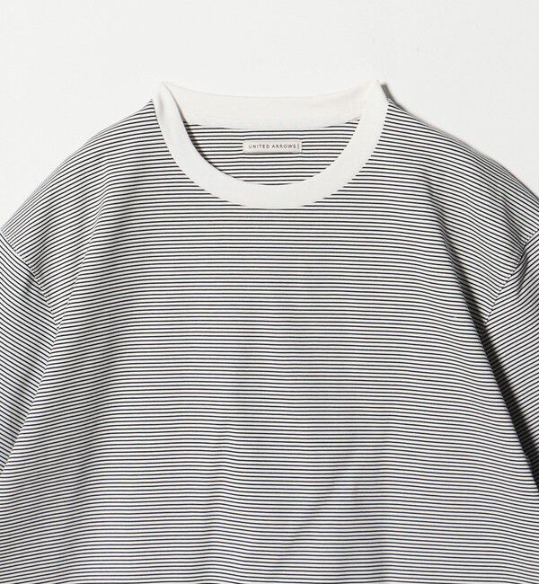 UNITED ARROWS「ポンチボーダー Tシャツ デオドラント 抗菌防臭 接触冷感」|Tシャツ・カットソー|