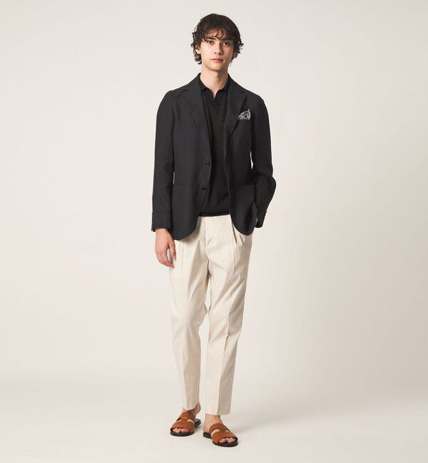 UNITED ARROWS「リネン/コットン スキッパー ポロシャツ」|ポロシャツ|