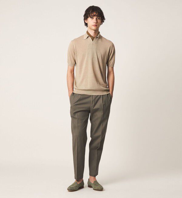 UNITED ARROWS「リネン/コットン スキッパー ポロシャツ」|ポロシャツ|