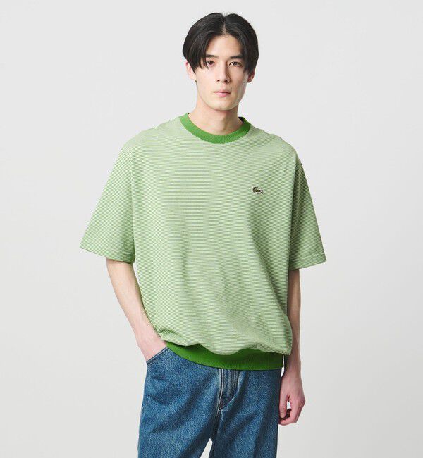 UNITED ARROWS「【別注】＜LACOSTE＞ボーダー クルーネック  Tシャツ」|Tシャツ・カットソー|