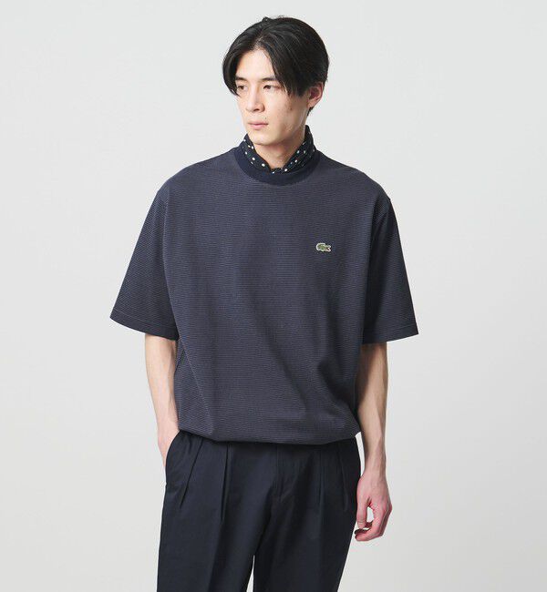 UNITED ARROWS「【別注】＜LACOSTE＞ボーダー クルーネック  Tシャツ」|Tシャツ・カットソー|