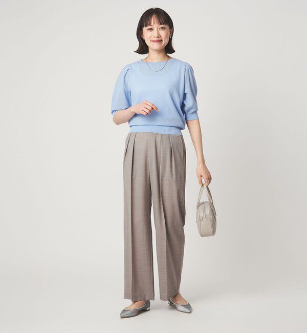 UNITED ARROWS green label relaxing「［size SHORT/TALLあり］Daily Chic コンフィ― ワイド パンツ」|スラックス|