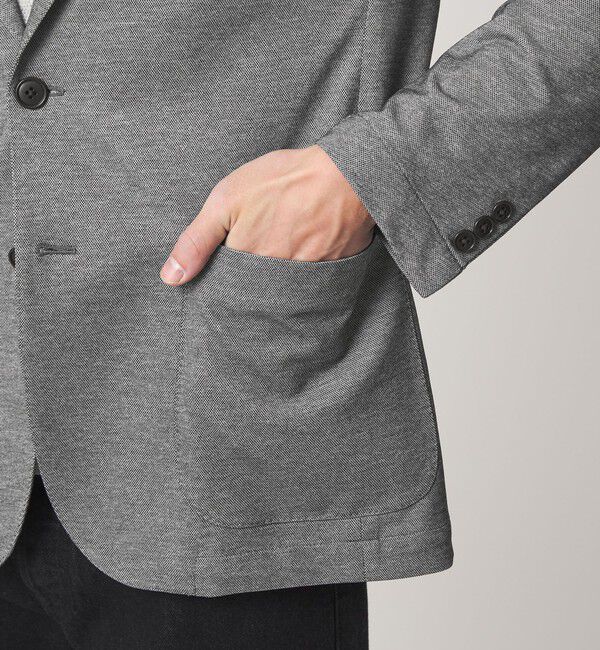 UNITED ARROWS green label relaxing「ポリエステル ジャージ カノコ 2B ジャケット -ウォッシャブル・ストレッチ・吸水速乾-」|テーラードジャケット|