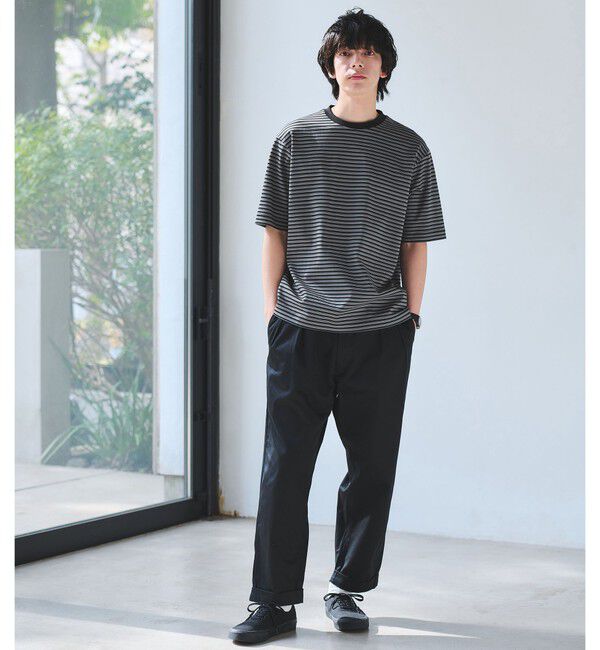 UNITED ARROWS green label relaxing「ポンチ ボーダー クルーネック 半袖 Tシャツ カットソー」|Tシャツ・カットソー|