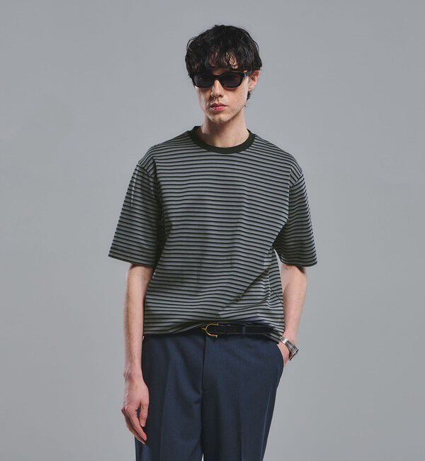 UNITED ARROWS green label relaxing「ポンチ ボーダー クルーネック 半袖 Tシャツ カットソー」|Tシャツ・カットソー|