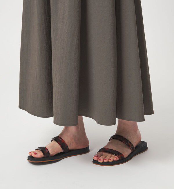 UNITED ARROWS green label relaxing「WONDER CLOTH ボリューム スカート マシンウォッシャブル ストレッチ 接触冷感 吸水速乾」|フレア|