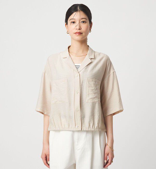 UNITED ARROWS green label relaxing「【WEB限定】＜at ease＞ポケット オープンカラー シャツ」|シャツ・ブラウス|