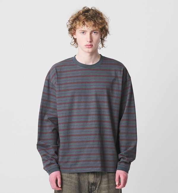 BEAUTY&YOUTH UNITED ARROWS「オルタネイトボーダー ボリュームスリーブ クルーネック カットソー」|Tシャツ・カットソー|