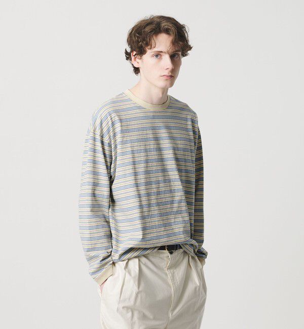 BEAUTY&YOUTH UNITED ARROWS「オルタネイトボーダー ボリュームスリーブ クルーネック カットソー」|Tシャツ・カットソー|CREAM