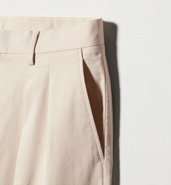 BEAUTY&YOUTH UNITED ARROWS「タンブル リネン スラックス NO.9」|チノ|
