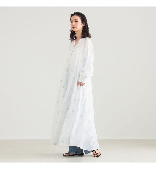 Demi-Luxe BEAMS 「ne Quittez pas / ボイル フラワー ロングスリーブ ワンピース」|ワンピース|