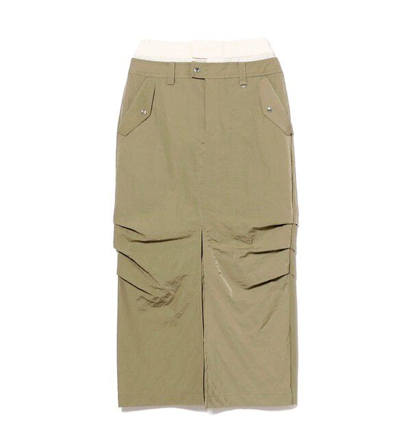 Ray BEAMS 「ダブル ウエスト タック スカート」|タイト|