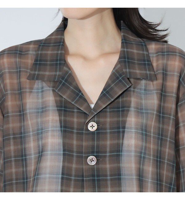 BEAMSBOY「maturely / ボイル チェック 5スリーブ シャツ」|シャツ・ブラウス|