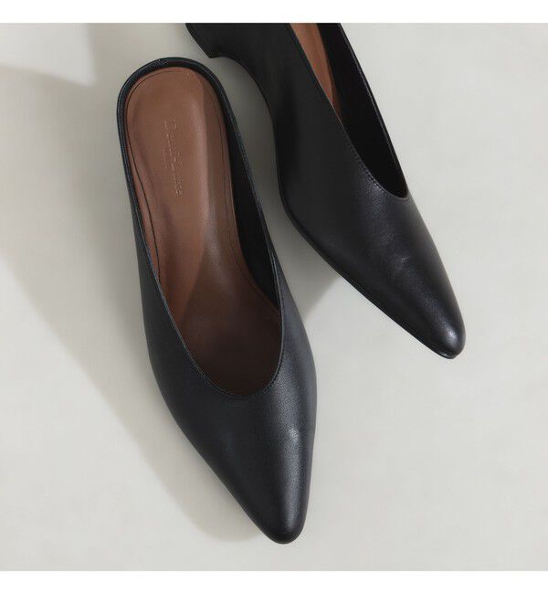 Demi-Luxe BEAMS 「レザーラップ ミュール」|パンプス|BLACK