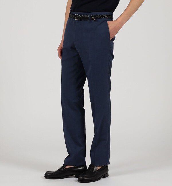 TOMORROWLAND MENS「Super120'sウールポリエステル ノープリーツスリムスラックス」|スラックス|