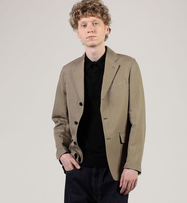 TOMORROWLAND MENS「リネンコットン シングルブレステッド 3Bジャケット SONDRIO」|テーラードジャケット|