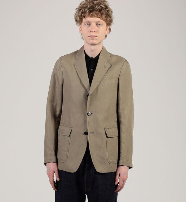 TOMORROWLAND MENS「リネンコットン シングルブレステッド 3Bジャケット SONDRIO」|テーラードジャケット|