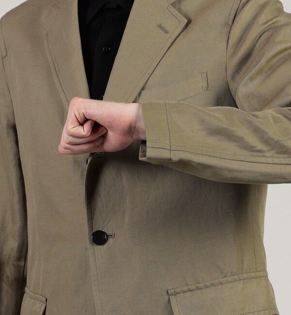 TOMORROWLAND MENS「リネンコットン シングルブレステッド 3Bジャケット SONDRIO」|テーラードジャケット|