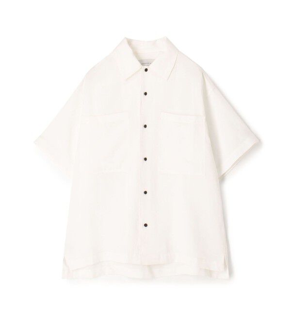 TOMORROWLAND MENS「セルロースリネン ダブルポケット ハーフスリーブシャツ」|シャツ・ブラウス|11 ホワイト