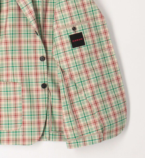 CABaN「ポリエステルコットン チェックテーラードジャケット」|テーラードジャケット|