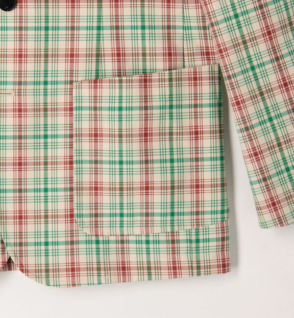 CABaN「ポリエステルコットン チェックテーラードジャケット」|テーラードジャケット|