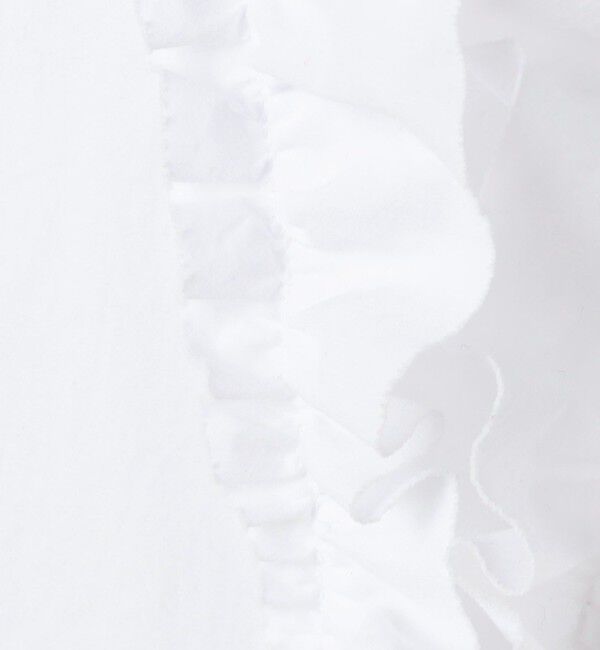 MACPHEE「【WEB先行予約】コットンタイプライター フリルノースリーブブラウス」|シャツ・ブラウス|