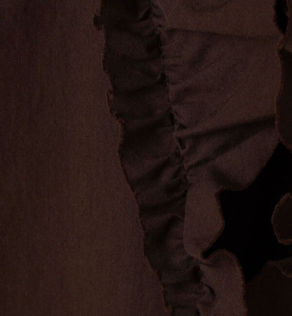 MACPHEE「【WEB先行予約】コットンタイプライター フリルノースリーブブラウス」|シャツ・ブラウス|