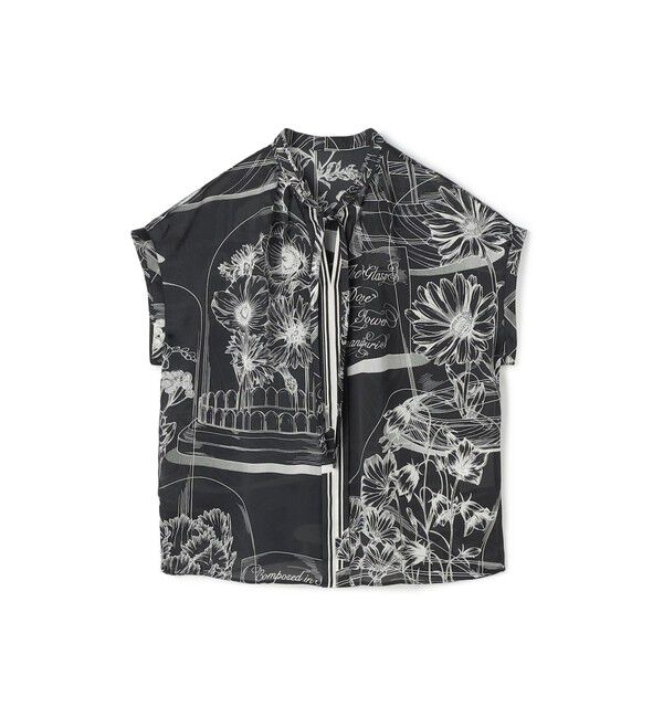 Ballsey「【別注】manipuri for Ballsey Glass dome Flower ボウタイブラウス」|シャツ・ブラウス|18 ブラック系