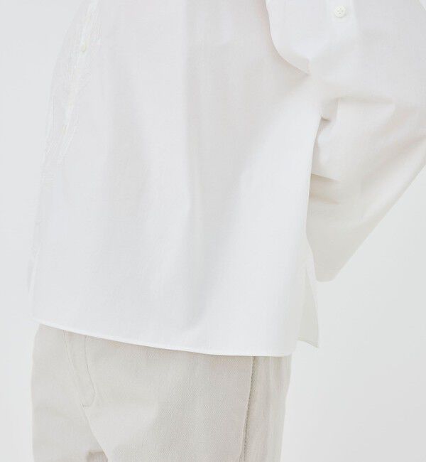 GALERIE VIE「コットンポプリンエンブロイダリー ワイドバランスシャツ」|シャツ・ブラウス|