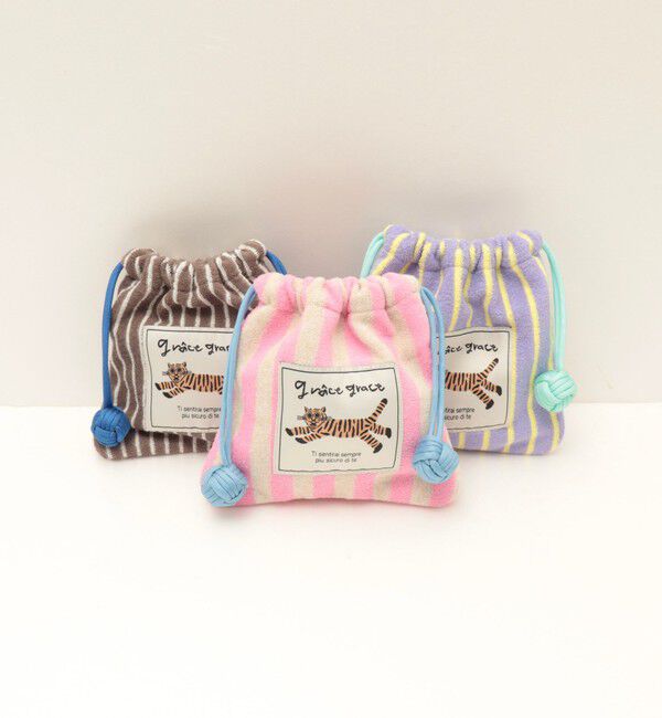 grace grace「【grace grace/グラスグラス】グラスケパイルキンチャクポーチ」|ポーチ|